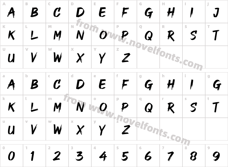 GOODBRUSHCharacter Map