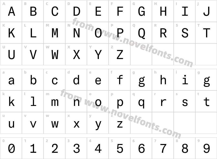 GT America Mono Trial RgCharacter Map