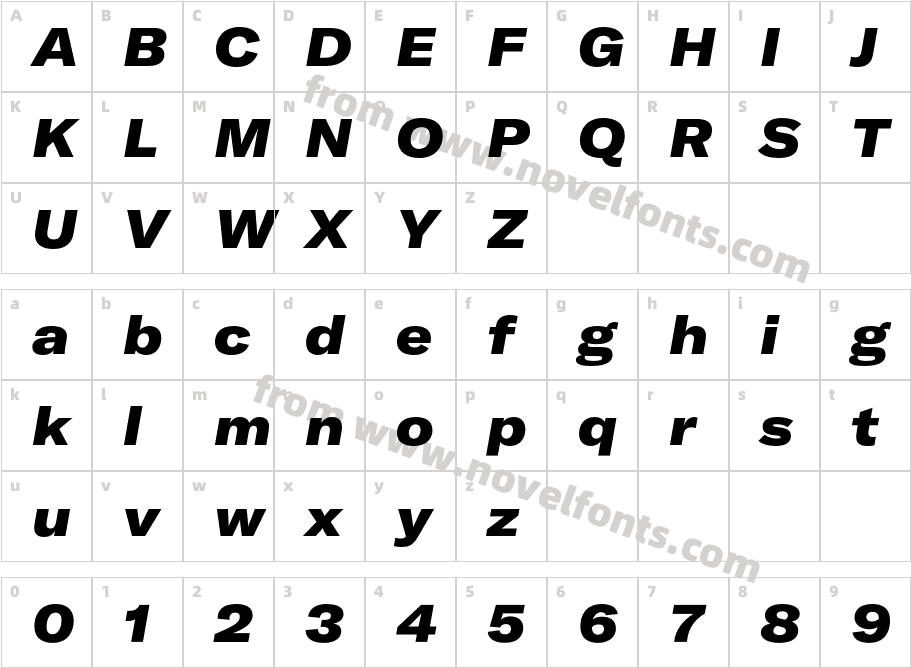 GT America Trial Ext Bl ItCharacter Map