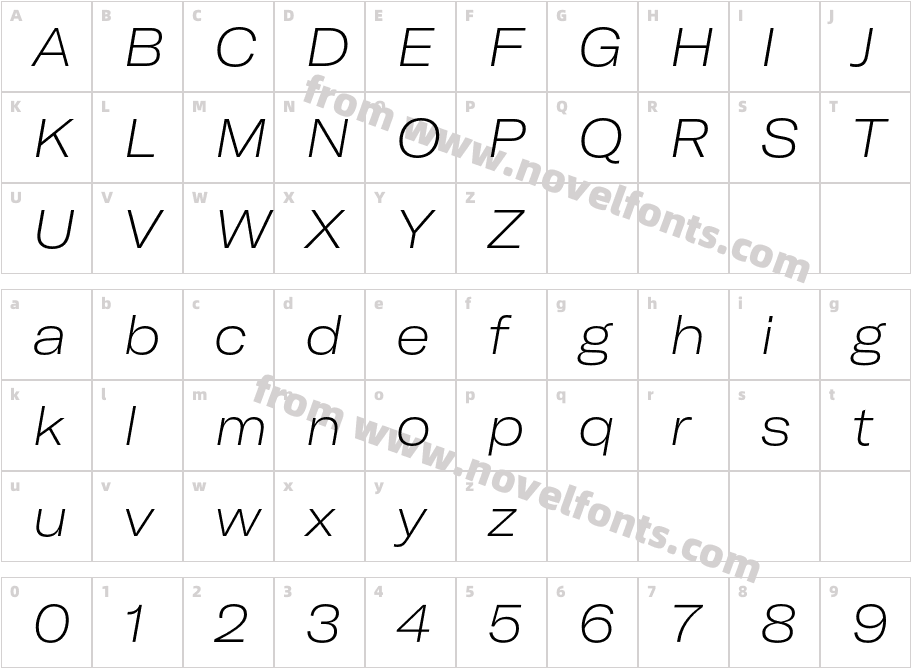 GT America Trial Ext Th ItCharacter Map