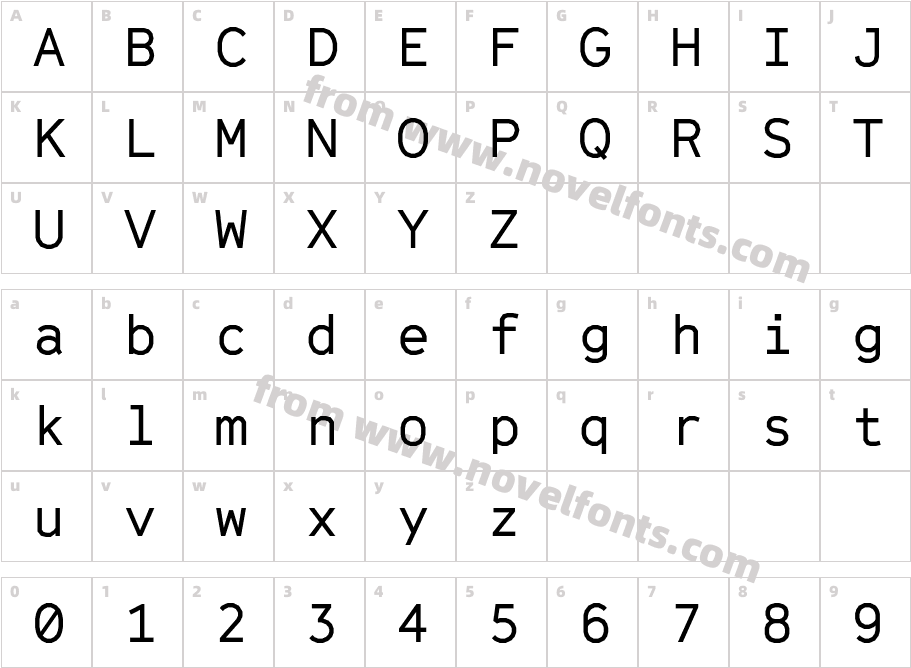 GT Cinetype Trial MonoCharacter Map