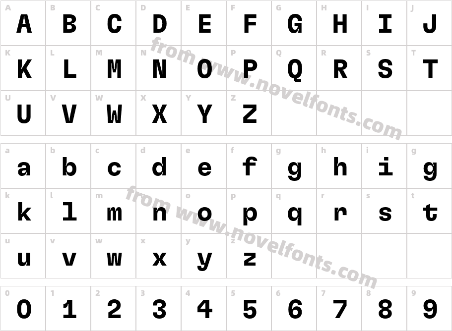 GT Flexa Mono Trial BdCharacter Map