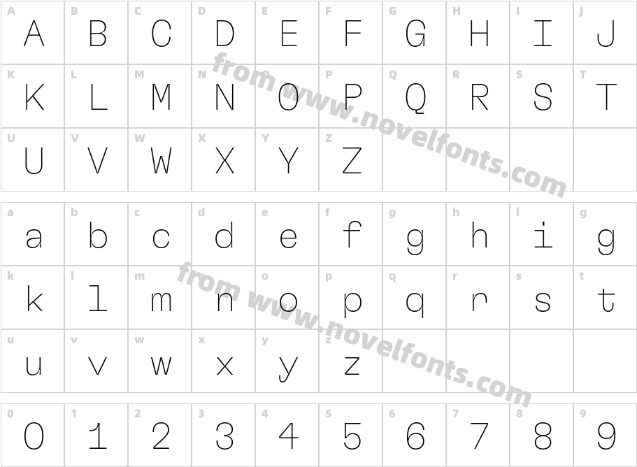 GT Flexa Mono Trial LzCharacter Map