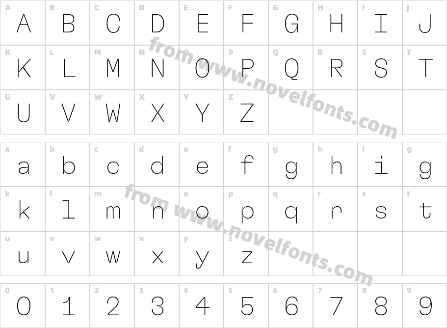 GT Flexa Mono Trial VFCharacter Map