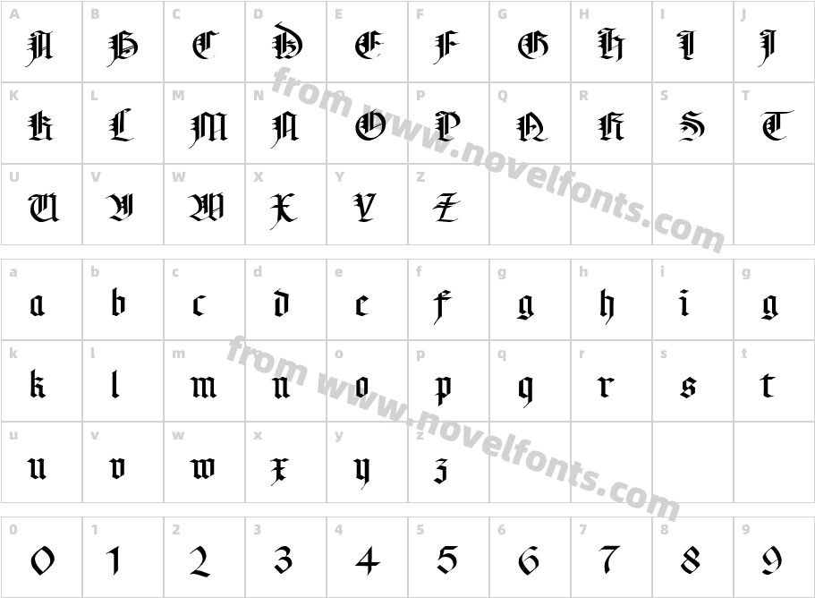 MA GoticCharacter Map