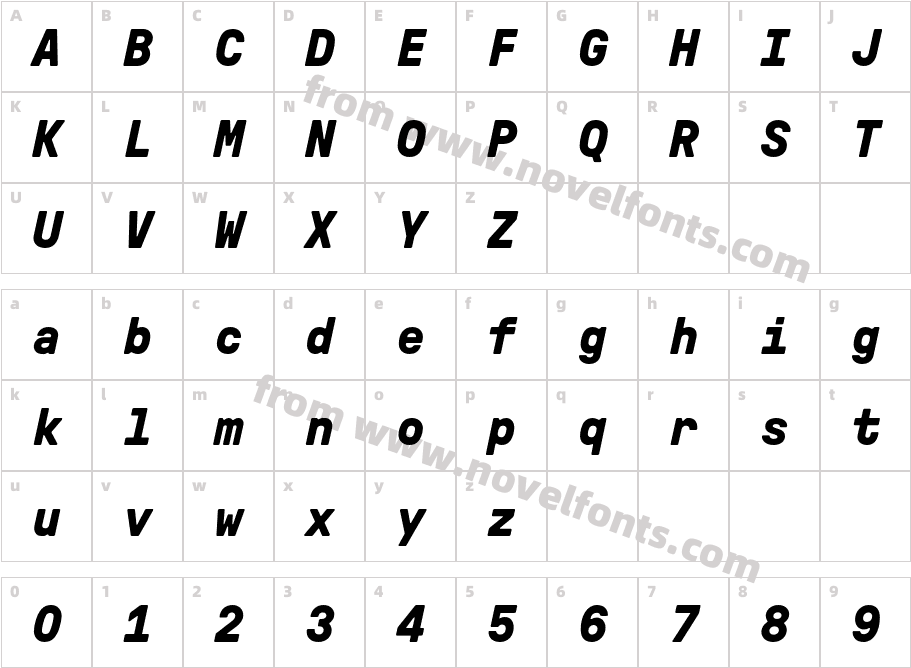 GT Pressura Mono Trial Bd ItCharacter Map