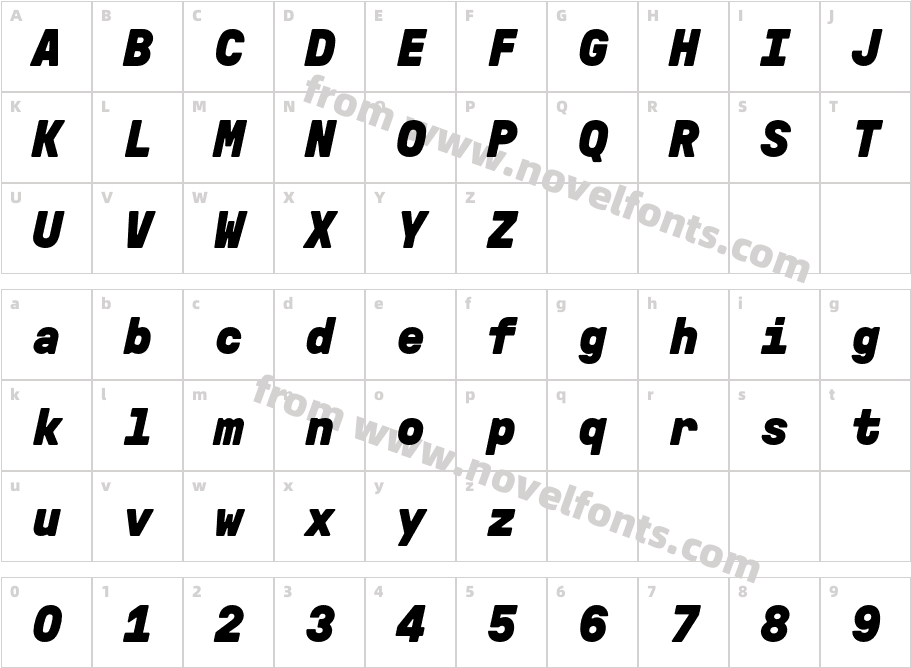 GT Pressura Mono Trial Bl ItCharacter Map