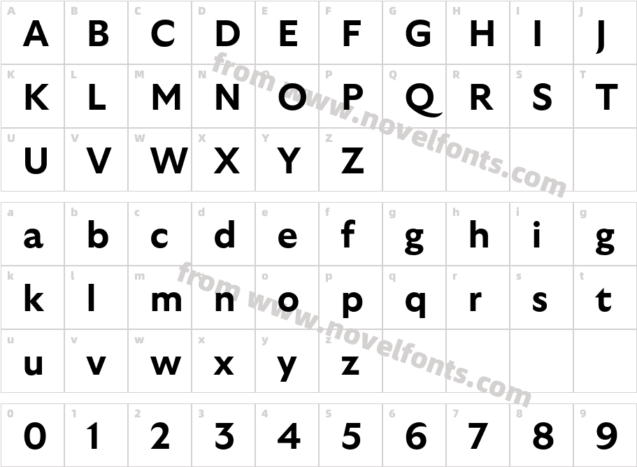 GT Ultra BoldCharacter Map