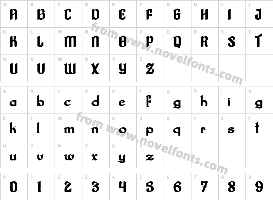 GabrieloCharacter Map