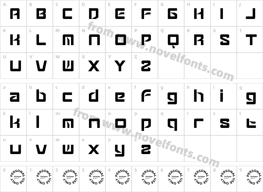 Gadems PERSONAL USE ONLYCharacter Map