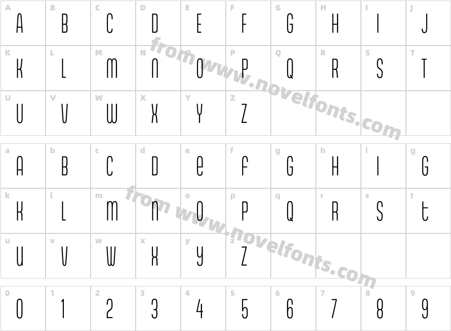Gala Ex Cond LtCharacter Map