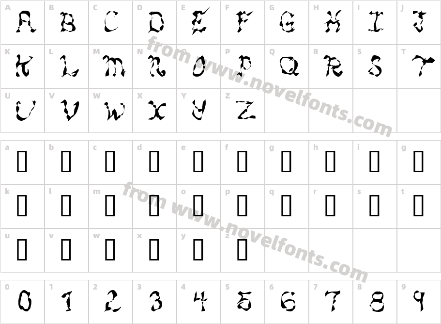 MANICCharacter Map