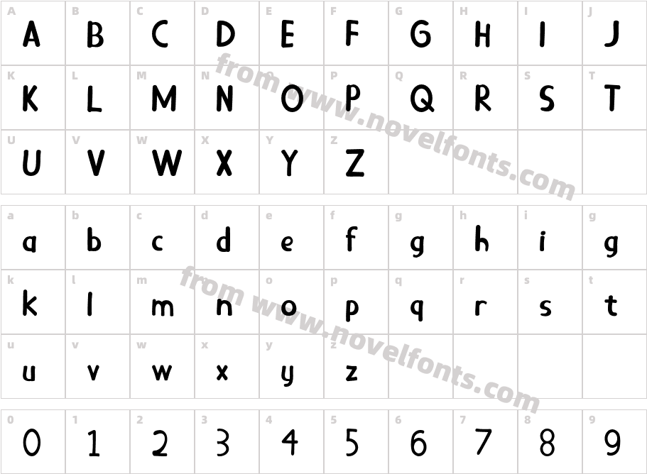GalangCharacter Map