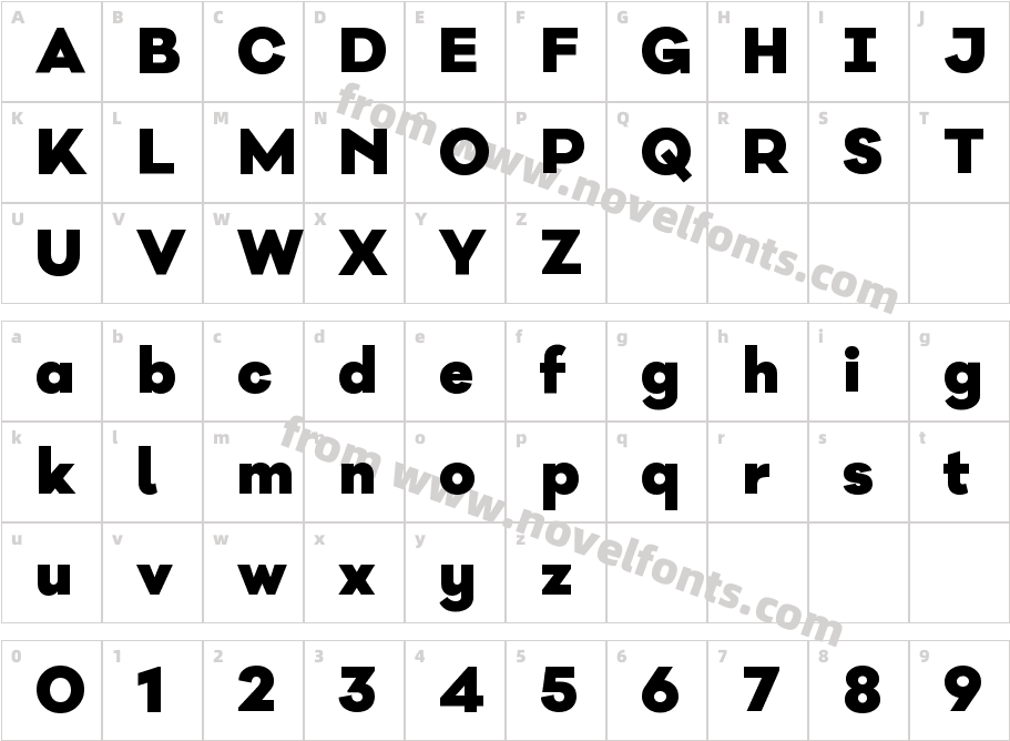 Galano Classic Alt BlackCharacter Map