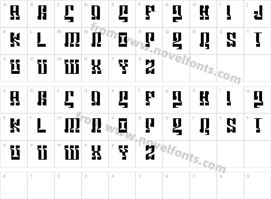 MARSHOSBNCharacter Map