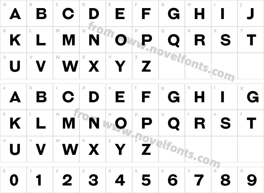 Galderglynn Titling Rg BoldCharacter Map