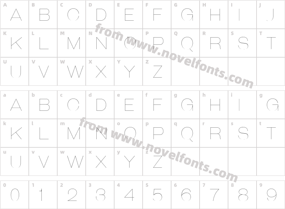 Galderglynn Titling Ul RegularCharacter Map
