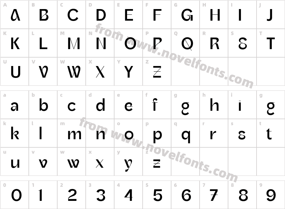 Galient RegularCharacter Map