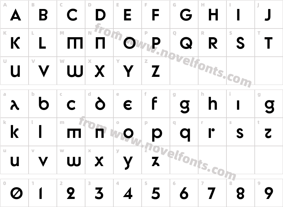 Gallos Architype Extra BoldCharacter Map