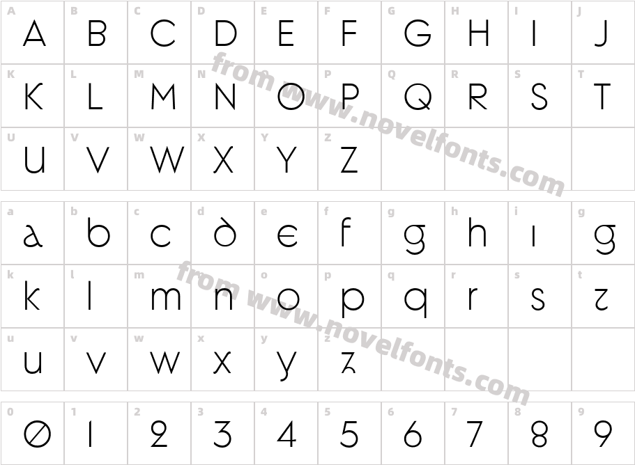 Gallos Uncial BookCharacter Map