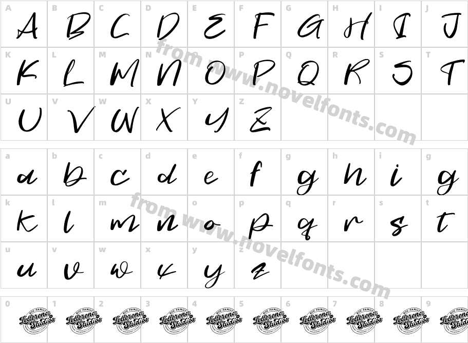 Galthome DEMO VERSION ItalicCharacter Map