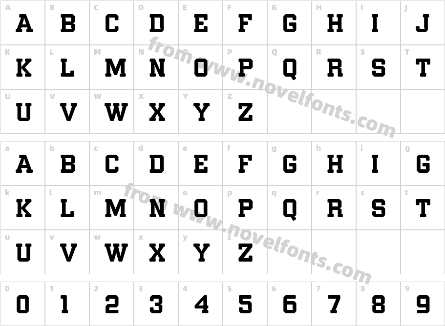 Gamarasa Bold RoundCharacter Map