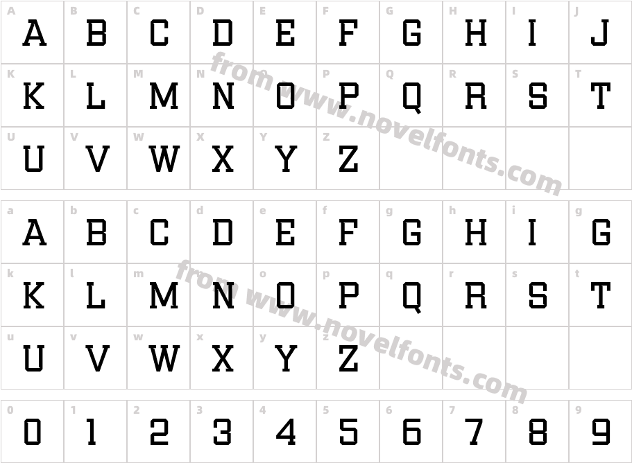 Gamarasa MediumCharacter Map