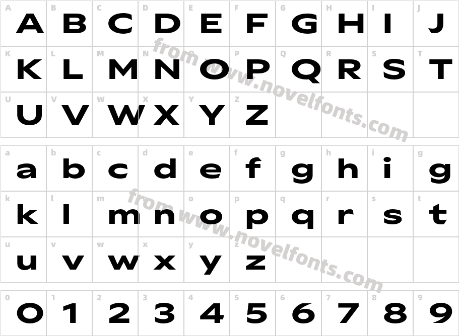Gamay Wide SemiboldCharacter Map