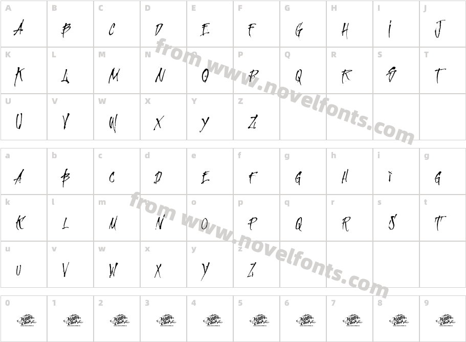 MCF Revolution inkCharacter Map