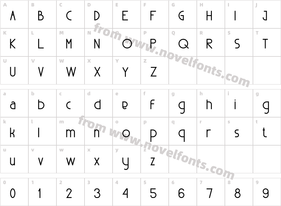 Garil MediumCharacter Map