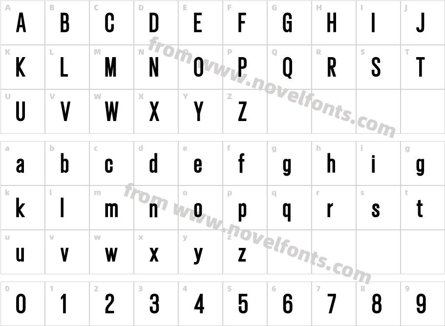 Gatty BoldCharacter Map