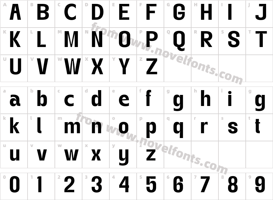 Gegant BoldCharacter Map