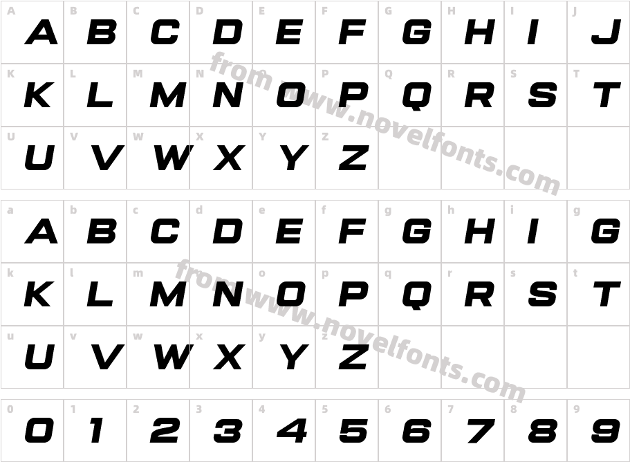 Gemsbuck 01 Black ItalicCharacter Map