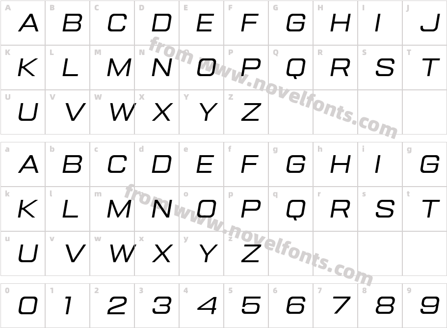 Gemsbuck 01 Regular ItalicCharacter Map