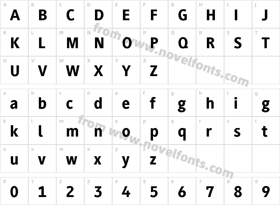 Generis Sans W01 HeavyCharacter Map