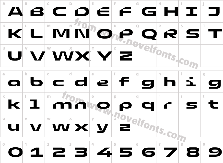 Genhead BoldCharacter Map