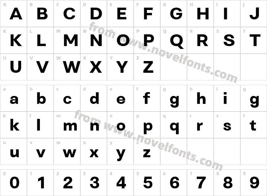 Genora Sans BoldCharacter Map