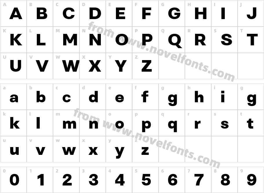 Genora Sans Extra BoldCharacter Map