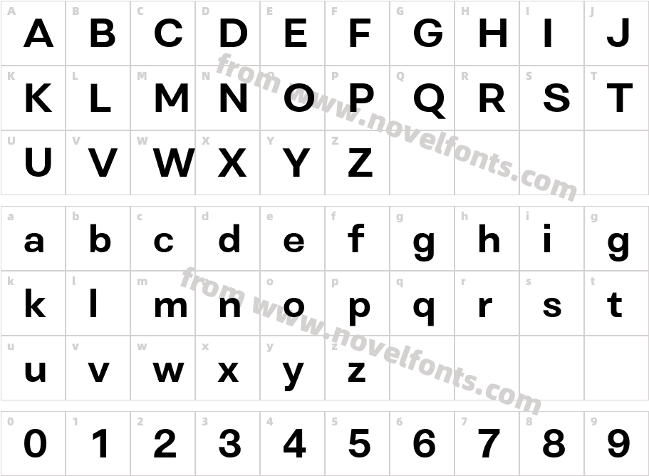 Genora Sans SemiboldCharacter Map