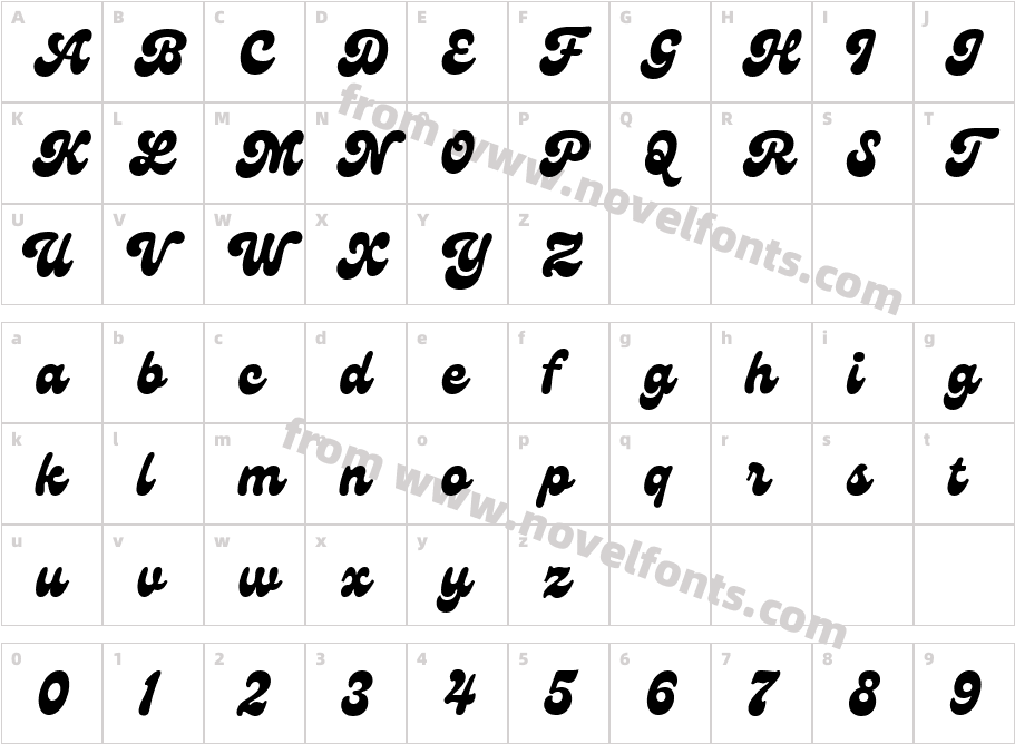 Genty RegularCharacter Map