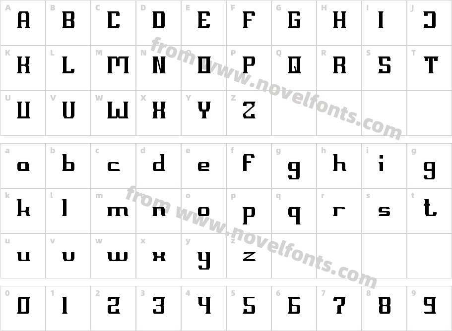 MILLENIUM 3Character Map