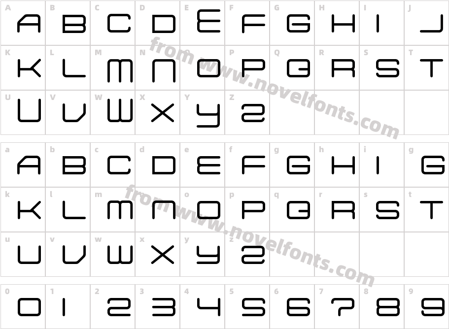 Geofeg RegularCharacter Map