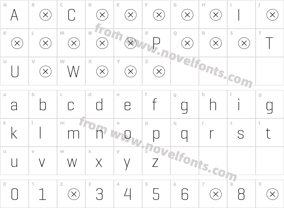 Geogrotesque Ultra LightCharacter Map