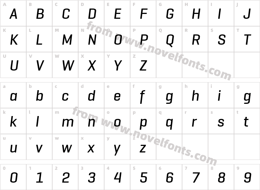 Geogrotesque W01 Medium ItCharacter Map