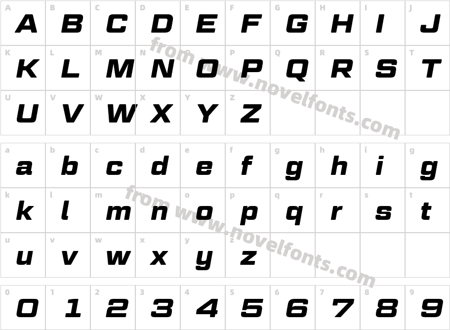 Geom Graphic Bold ItalicCharacter Map