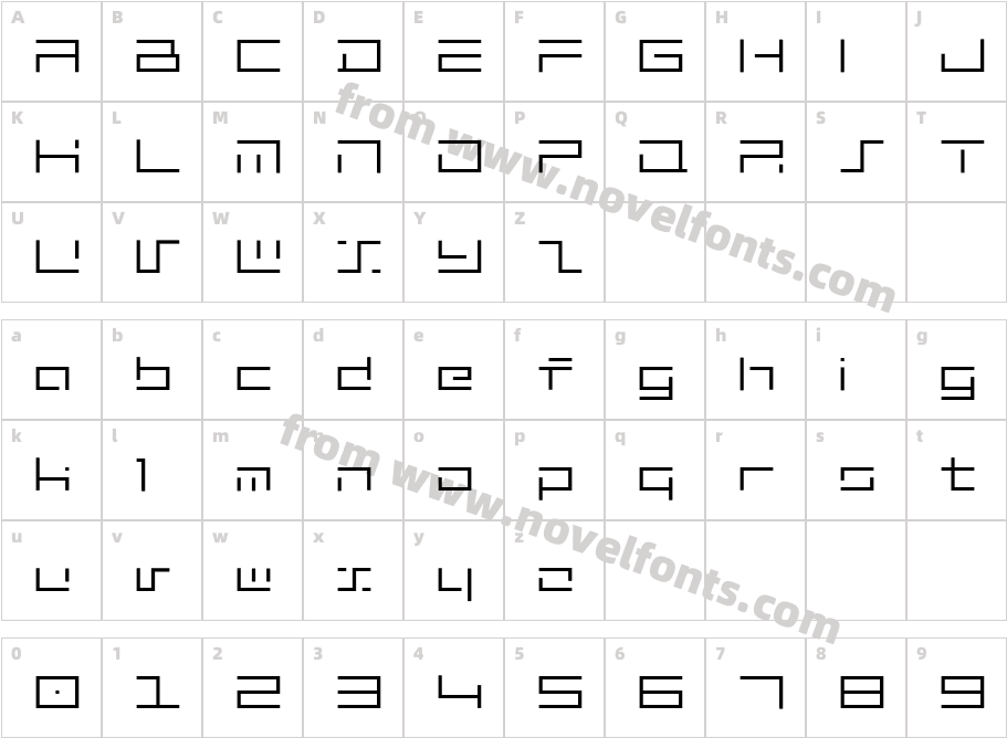 MINIMALHARDCharacter Map