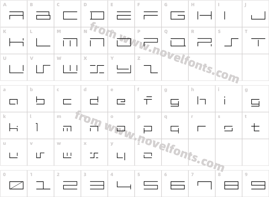 MINIMALHARD2Character Map