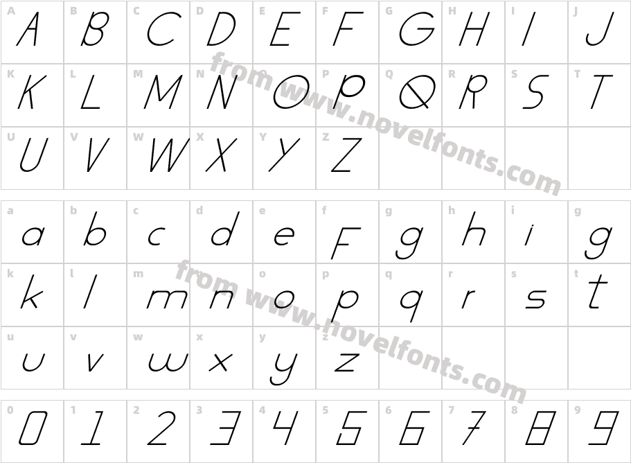George Sight ItalicCharacter Map