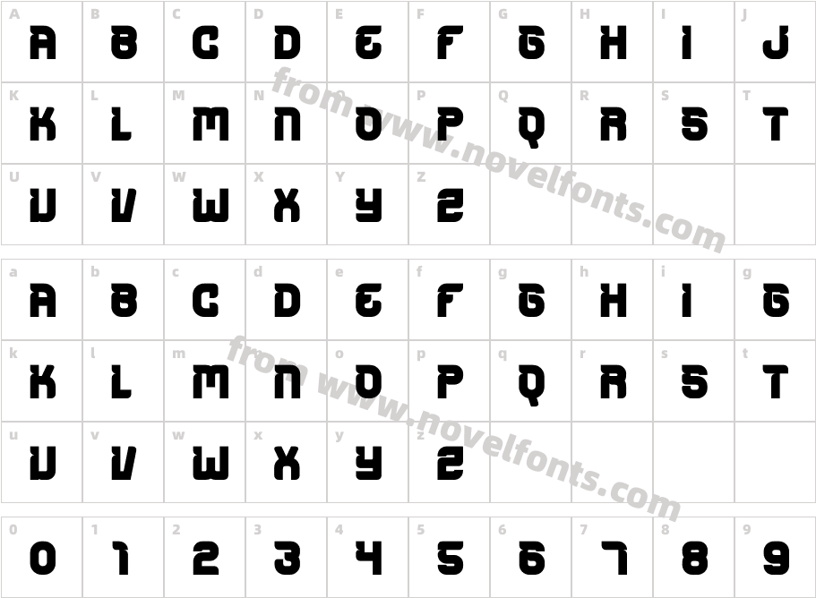 Gerosa RegularCharacter Map