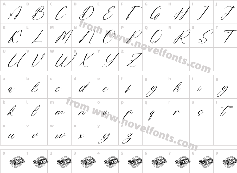 Gestae Ardentia Italic DEMO VER ItalicCharacter Map